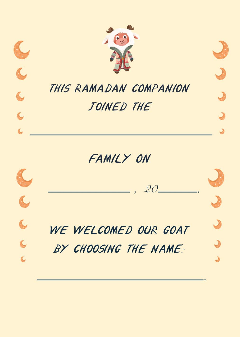 Book includes your own goat certificate!